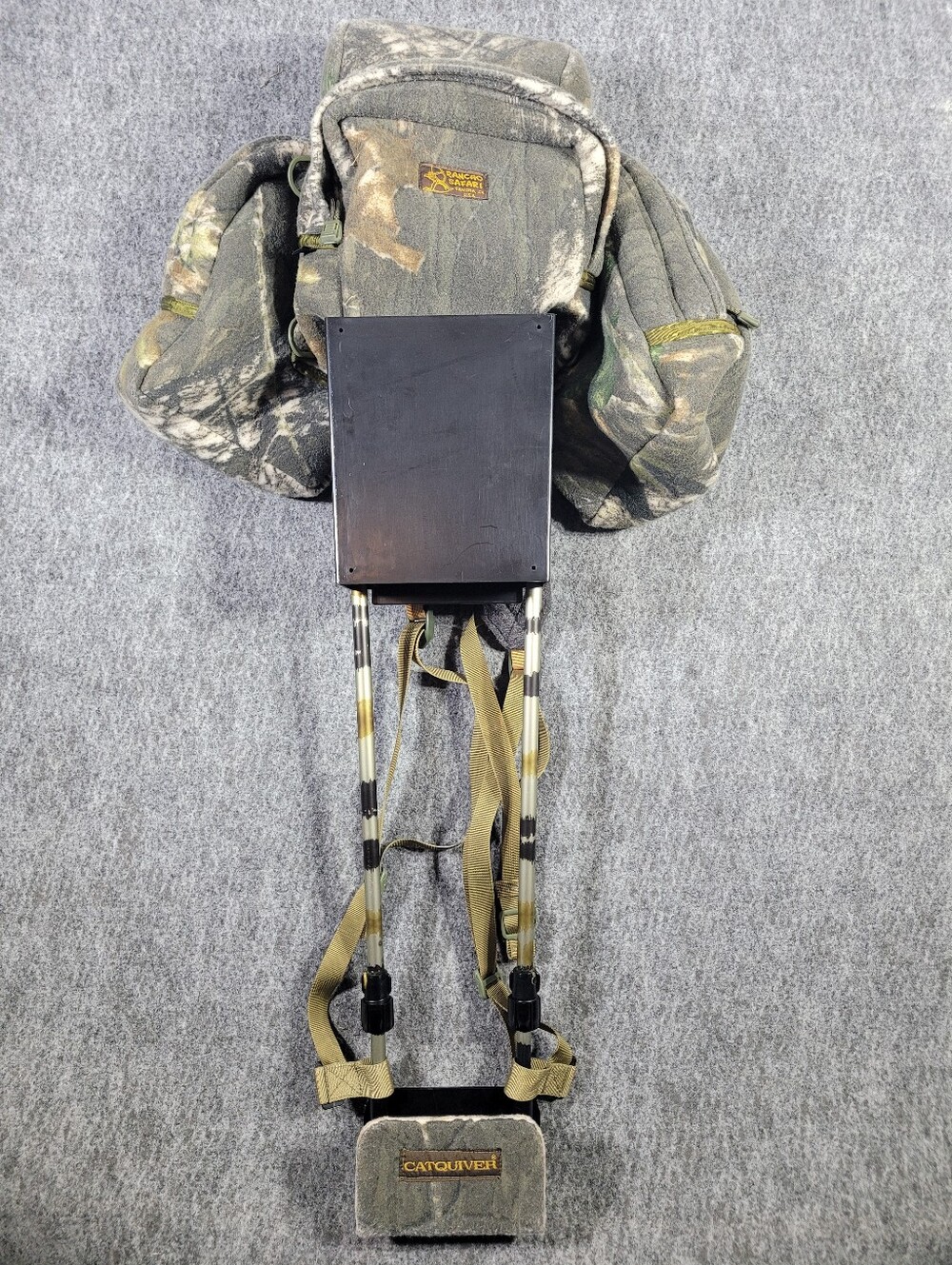 Vintage Rancho Safari Catquiver Backpack Fleece Camo Hunting Bow Archery Quiver